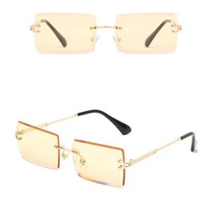 Gentleman Sunglasses -Yellow Rectangle lenses